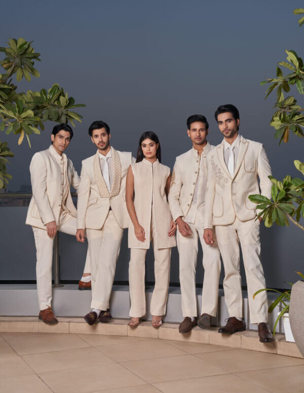 Elegant Ivory Designer Suits & Ethnic Set – Men & Women Collection